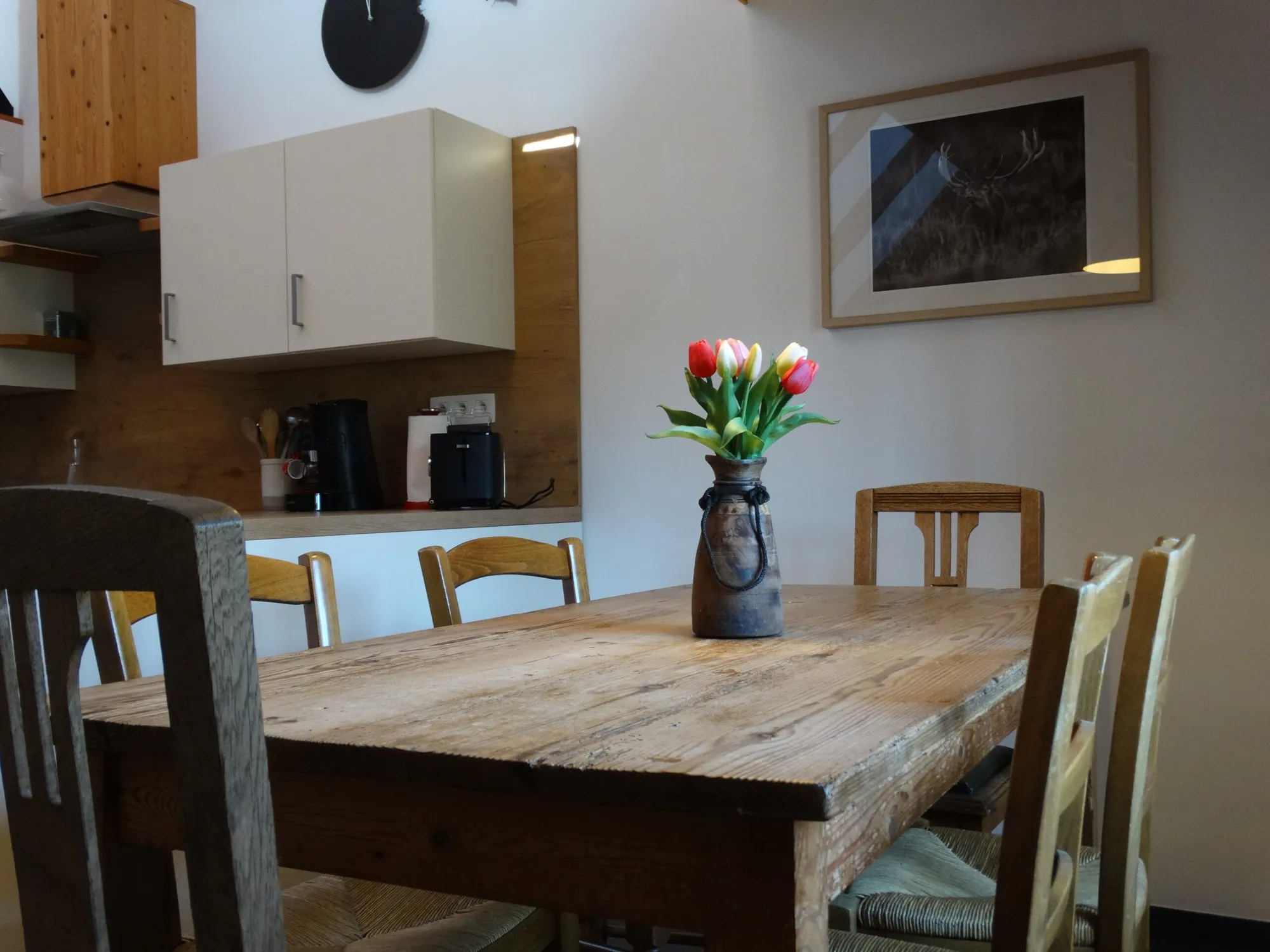The dining area